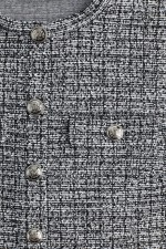 Short-Sleeved Boucle Cardigan