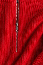 Chunky-Knit Half-Zip Sweater